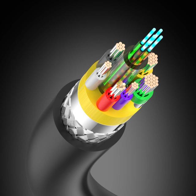 光ファイバー HDMI ケーブル 100M, UGOMI ファイバーHDMI 4K60HZ 光速