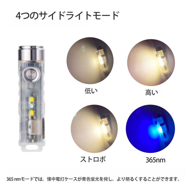 RovyVon Aurora A7-G4 キーホルダー型懐中電灯、650ルーメン スーパー