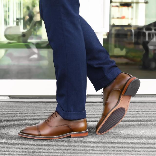 [フォクスセンス] 革靴 26.5cm メンズ ビジネスシューズ ドレスシューズ ストレートチップ 高級紳士靴 本革 内羽根 軽量・防水 高級レザ