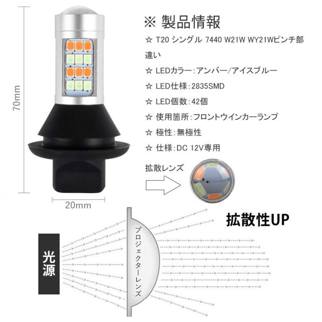 Catland ウインカーポジションキット T20 LED シングル ウインカー