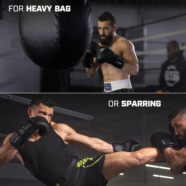 Hayabusa T3ボクシンググローブ（男女兼用） - レッド/ブラック, 14oz