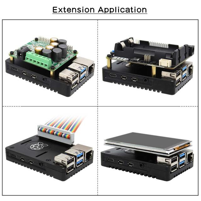 Geekworm Raspberry pi 4(ラズベリーパイ4モデルB) CNC超薄型アルミ