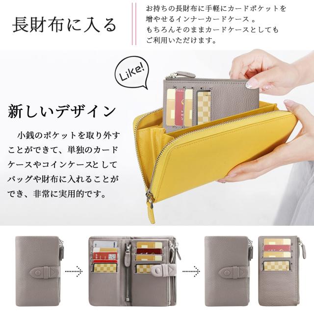 F.ZH] 二つ折り財布 レディース 短財布 本革製 大容量 小銭入れ付 小型