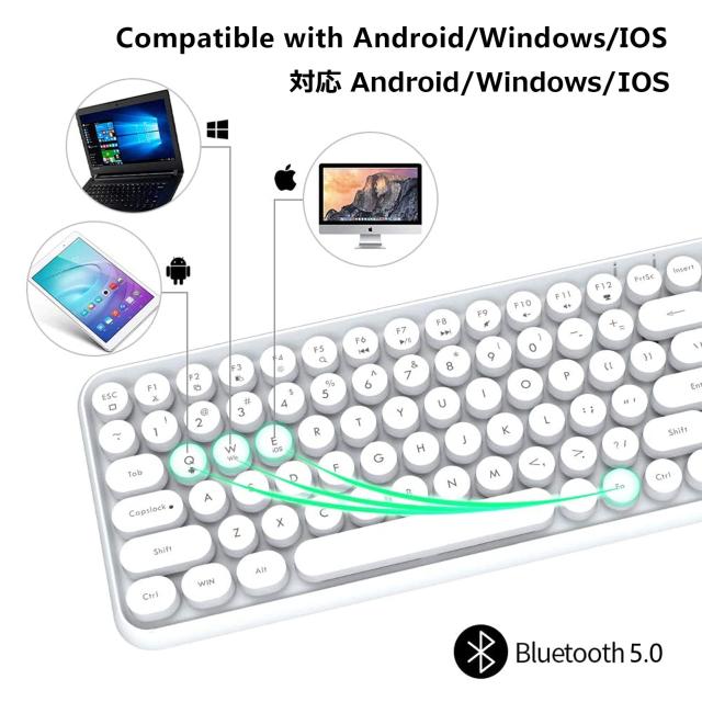 Ajazz 308i ブルートゥース タブレット用キーボード レディースキーボー Amazon.co.jp: Ajazz 308i ブルートゥース タブレット用