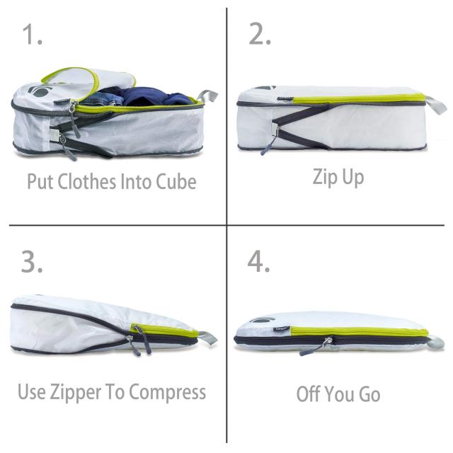 Cipway アィテム収納に最適、超軽量、拡大可能圧縮可能な旅行収納袋セット（ホワイト６点セット）の通販は