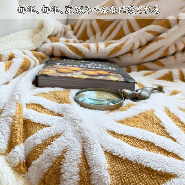 sledar(スレダー) 毛布 掛け毛布 ダブル 発熱二枚合わせ パイル シープ調 ふわふわ 丸洗いOK 抗菌防臭 防ダニ加工 北欧風 プレゼント 秋