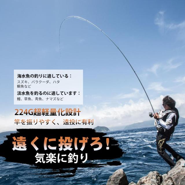 Goture エギングロッド シーバス Fuji製ガイド コンパクト スピニングロッド 3.0m M