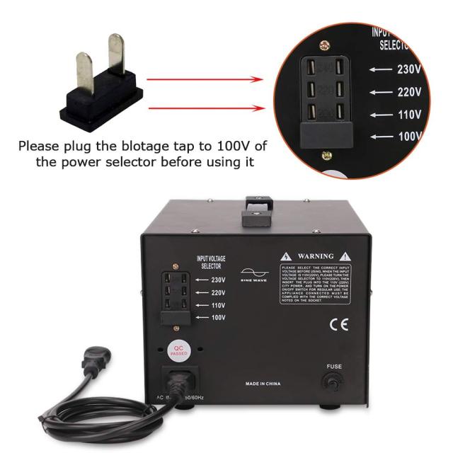 3000W 変圧器 トランス ac 100v/110v to 220v-240v 230v/220v to 110v