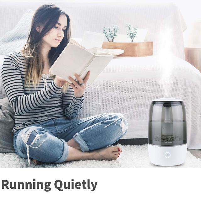 SwitchBot 加湿器 卓上 超音波式 Alexa 大容量 3.5L 上から給水 アロマ対応 6-15畳に対応 除菌 フィルター 静音 空焚き防止 冬乾燥対策