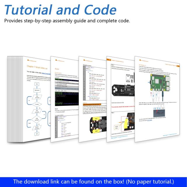 Freenove 4WD スマートカーキット Raspberry Pi 4 B 3 B+ B A+ 用、フェイストラッキング、ライントラッキング、ライトトレース、障害物の通販は