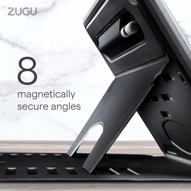 ZUGU iPad 第9 / 8 / 7世代 ケース (2021, 2020, 2019) 10.2インチ 極薄 落下衝撃保護 ８段階 スタンド 機能 オートスリープ ペンホルダ_5