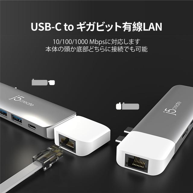 j5create USB-C マルチディスプレイ モジュラーハブ | HDMI×2 Mini DisplayPort VGA PD 100W RJ-45イーサネット USB-A x 2 USB Type-C×_5