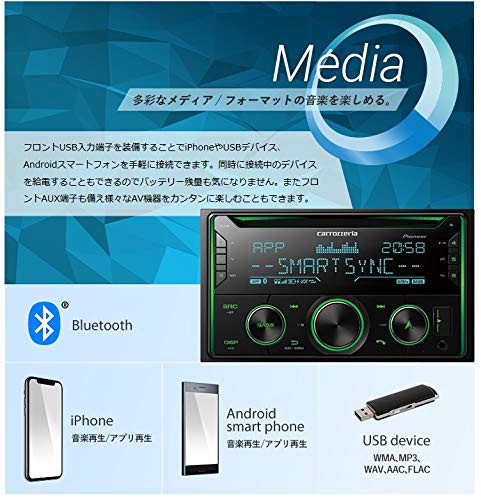 パイオニア オーディオ FH-4600 2D CD Bluetooth USB iPod iPhone AUX カロッツェリア