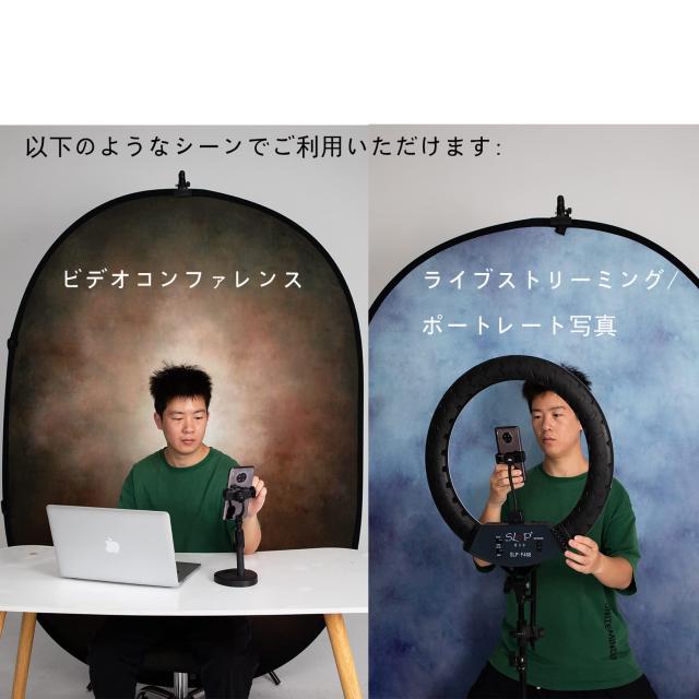 Kate 1.5x2m 両面バックドロップ 茶色のテクスチャライトグレー 折りたたみ可能な背景 ツイストフレックス両面写真の背景_5