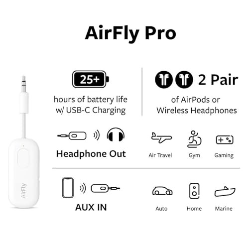 Twelve South AirFly Pro 2台同時接続ワイヤレスイヤホン用Bluetoothトランスミッター/レシーバー ホワイトの通販はau  PAY マーケット - 昴マーケット | au PAY マーケット－通販サイト