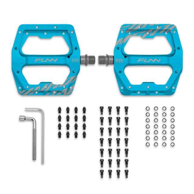Funn(ファン) Funndamental(ファンダメンタル)フラットBMX/MTB ペダル セト -広いプラットフォーム自転車ペダル、9/16-吋 ?？鋼車軸(ター