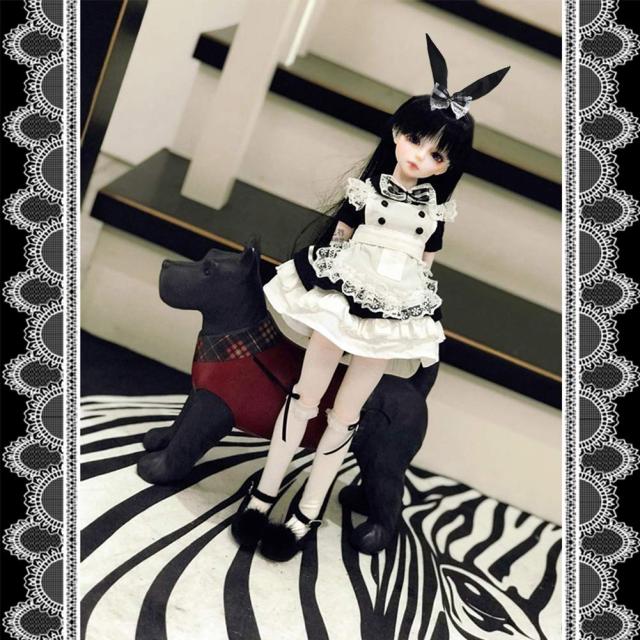 rakulifey ドールアウトフィット 人形メイド服 1/3ドール衣装 1