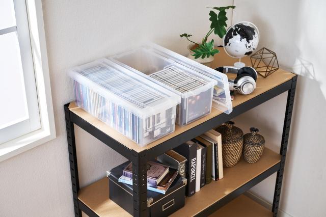 天馬 ディスク収納ボックス CDいれと庫 (ケース販売) 18個入 クリア 約15×17.5×45cm_8