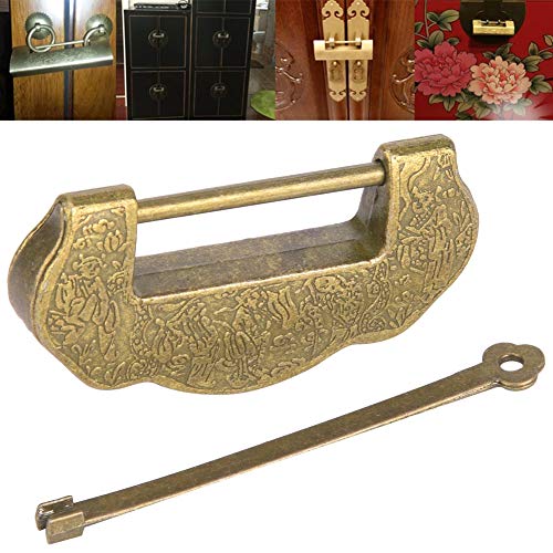 南京錠 アンティーク調 ロック 中国風 明と清時代スタイル 亜鉛合金 鍵