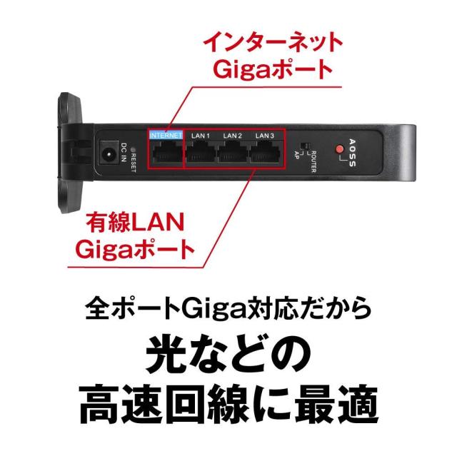 BUFFALO WiFi 無線LAN ルーター WSR-1166DHPL/N 11ac ac1200 866+300Mbps IPv6対応 デュアルバンド 3LDK 2階建向け 簡易パッケージ 日本の通販は