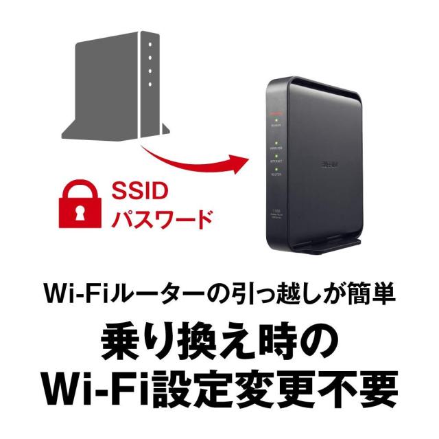 BUFFALO WiFi 無線LAN ルーター WSR-1166DHPL/N 11ac ac1200 866+300Mbps IPv6対応 デュアルバンド 3LDK 2階建向け 簡易パッケージ 日本の通販は