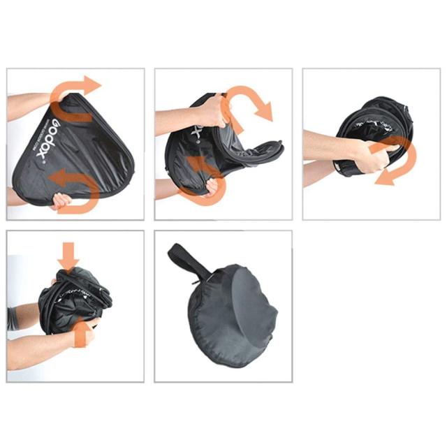 GODOXソフトボックス60x60cm折りたたみ式ハニカムグリッド、S2 Bowens