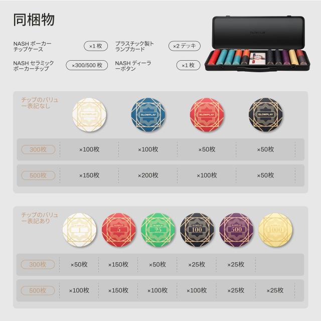 そう 【未使用】SLOWPLAY Nash セラミックポーカーチップセット Amazon | SLOWPLAY Nashセラミックポーカチップセット テキサス