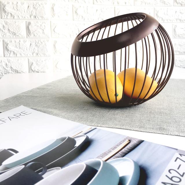 VANRA フルーツバスケット 金属製 お菓子入れ 果物かご フルーツボウル