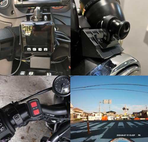 VSYSTO バイク用ドライブレコーダー 前後2カメラ 200万画素 防水 WiFi