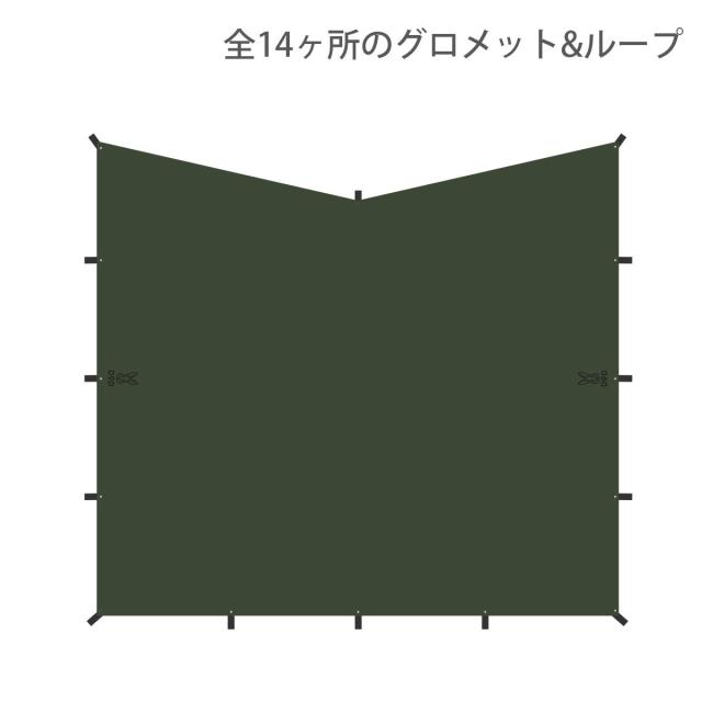 DOD(ディーオーディー) ヒレタープ ポリコットン生地 エイテントと組み合わせてエイヒレスタイルに TT5-669-KH_4