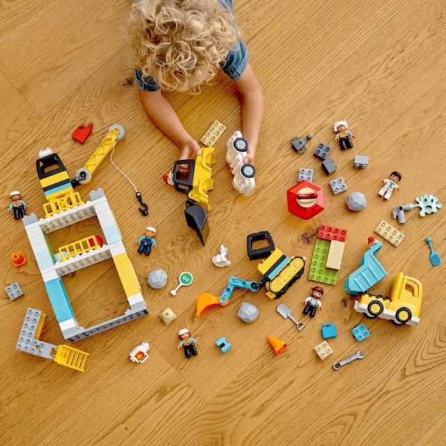 レゴ(LEGO) デュプロ タワークレーンの工事現場 乗り物ミニフィギュア 2才以上向けおもちゃ 10933_1