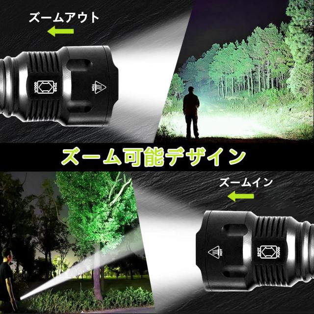 REHKITTZ 防水機能 懐中電灯 LED フラッシュライト超高輝度1800