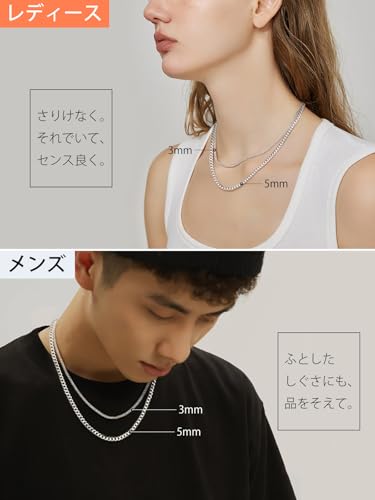 Silvora] シルバー925 喜平 ネックレス メンズ 人気 金属アレルギー