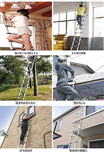 Easy tool伸縮はしご 最長6.2m 耐荷重150kg 伸縮梯子 折り畳み