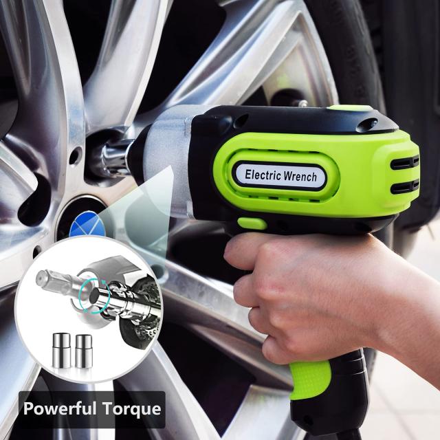 E-HEELP電動ジャッキ 自動車とSUVに適合電動じゃっき 155-530mm 耐荷重 5トン 3-in-1 多機能電動油圧ジャッキ インフレータポンプとLED懐