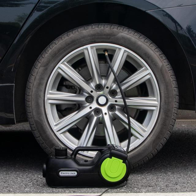 E-HEELP電動ジャッキ 自動車とSUVに適合電動じゃっき 155-530mm 耐荷重 5トン 3-in-1 多機能電動油圧ジャッキ インフレータポンプとLED懐