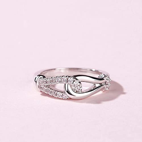 Jeulia シンプル リボン デザイン シルバー リング - Jeulia Jewelry