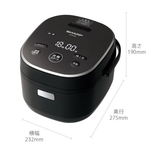 シャープ 炊飯器 KS-CF05B-B 3合 一人暮らし マイコン パン調理機能 ブラック_1