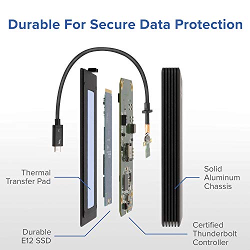 Plugable Thunderbolt 3 NVMe SSD ドライブ - 512GB、読み書き転送レート 2400MBs/1800MBs までサポートの通販は