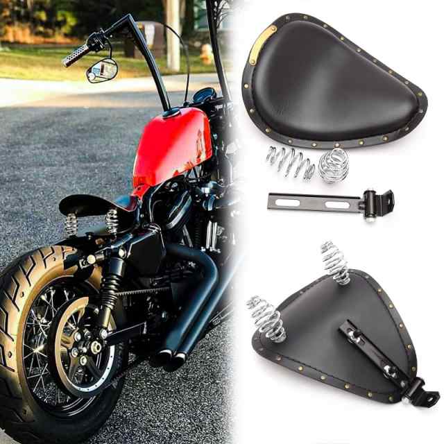 バイクシート ソロシート 合革 スプリング ブラケット リベット