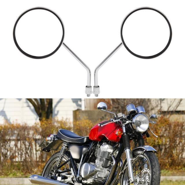 カワサキ純正のバイクミラー 直径約12.5cm 当時もの？ M10 丸型