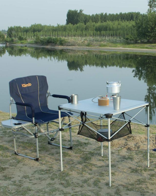 アウトドア テーブル 性 キャンプ 折りたたみテーブル 耐荷重80kg ロールテーブル コンパクト キャンプ用品 机 アルミ 製 軽量 耐熱 防酸