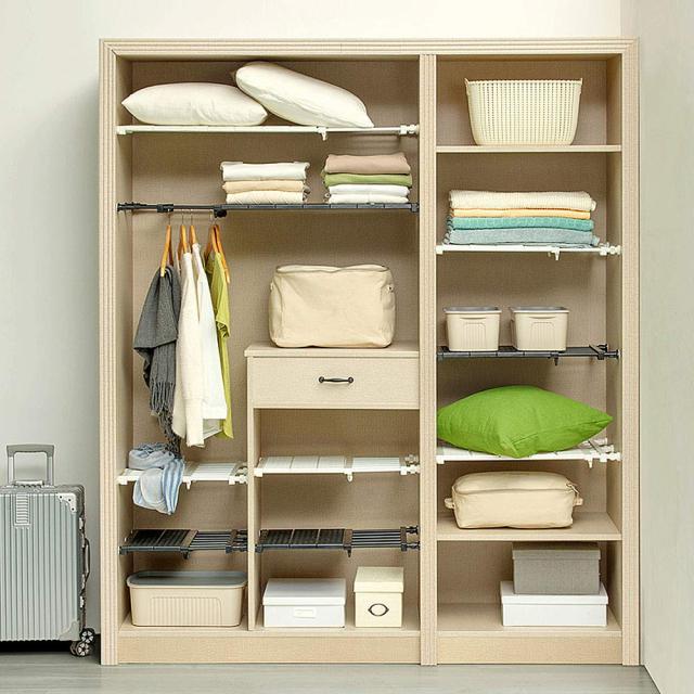 NAKO つっぱり棚 突っ張り棚 強力 滑り止め つっぱり棒 棚 収納