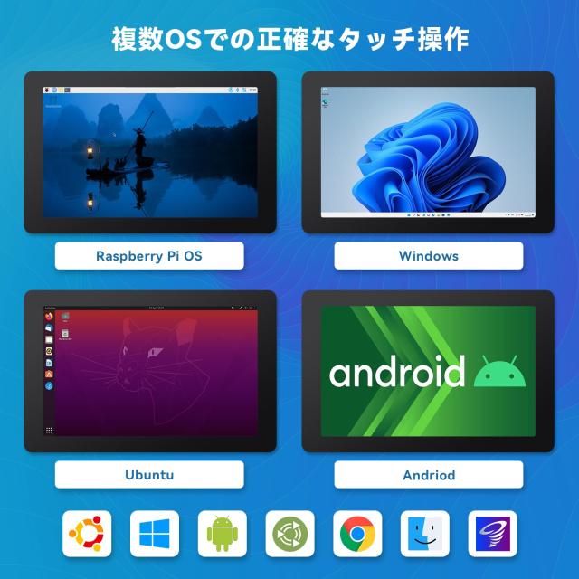 SunFounder 最新10インチDIYタッチスクリーン オールインワンソリューション（Raspberry Pi 5対応）IPS HD 1280×800 LCD、5.1V/5A出力内_2
