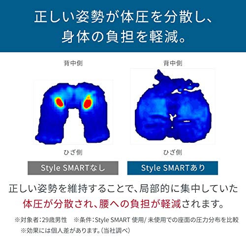 スタイル スマート/Style SMART (ネイビー) MTG エムティージー 姿勢矯正 骨盤サポートチェア 猫背 座椅子_7
