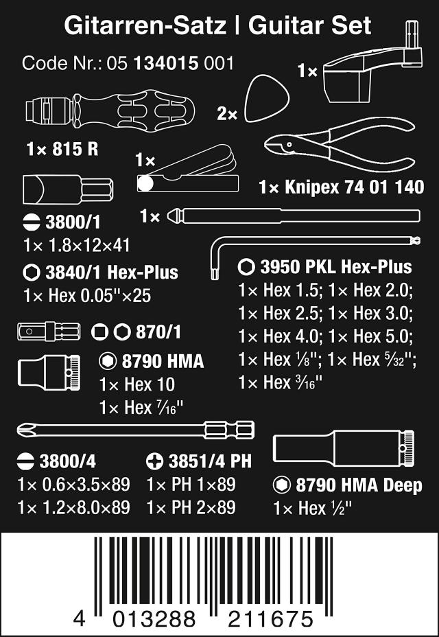 Wera(ヴェラ) 05134015001 | ギター工具セット 9100, 27点セット 【日本正規輸入品】_1