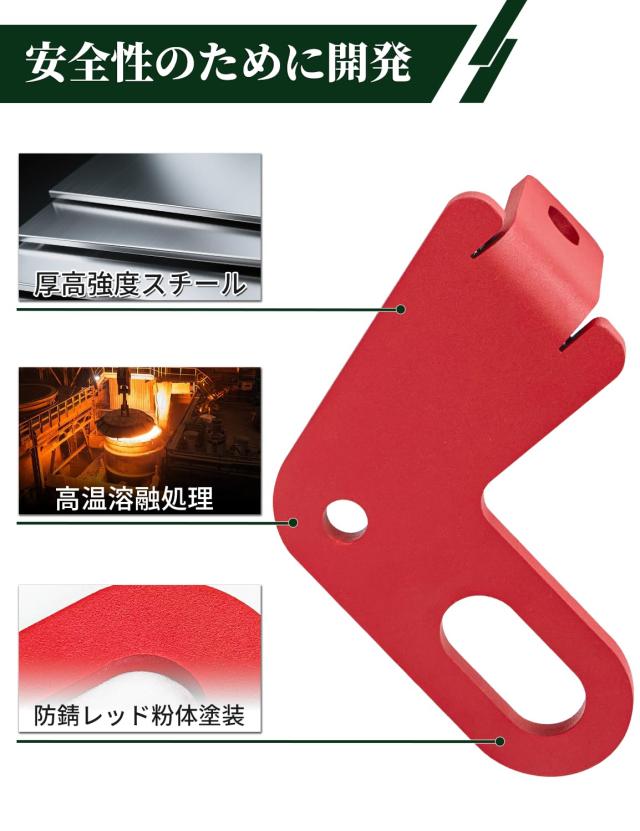 牽引フック新型ジムニーjb64wジムニーシエラjb74wオフロード車両救助後左右2ピース厚さ8mmの厚さのトレーラーフックスチール製高温スプレ_3