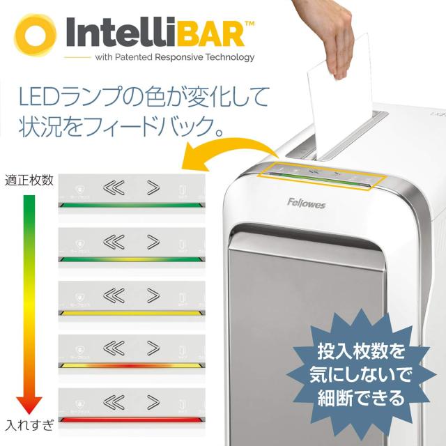 フェローズ シュレッダー 業務用 電動 20枚細断 マイクロカット 上質なデザインにスマート機能搭載 ホワイト LX221 5180501_2