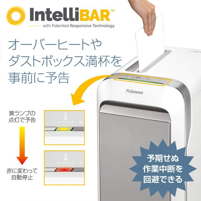 フェローズ シュレッダー 業務用 電動 20枚細断 マイクロカット 上質なデザインにスマート機能搭載 ホワイト LX221 5180501_3