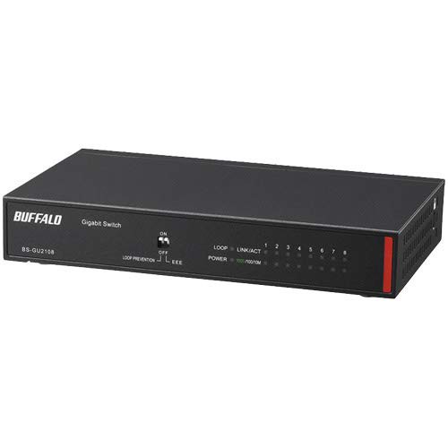 バッファロー BS-GU2108 法人向け Giga対応 Layer2 アンマネージスイッチ 8ポート